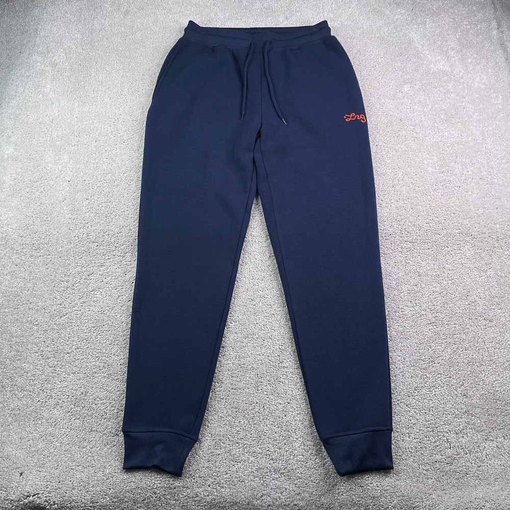 LRG Lifted Research Group Joggers Mens Small Blue Fleece Sweatpants Streetwear